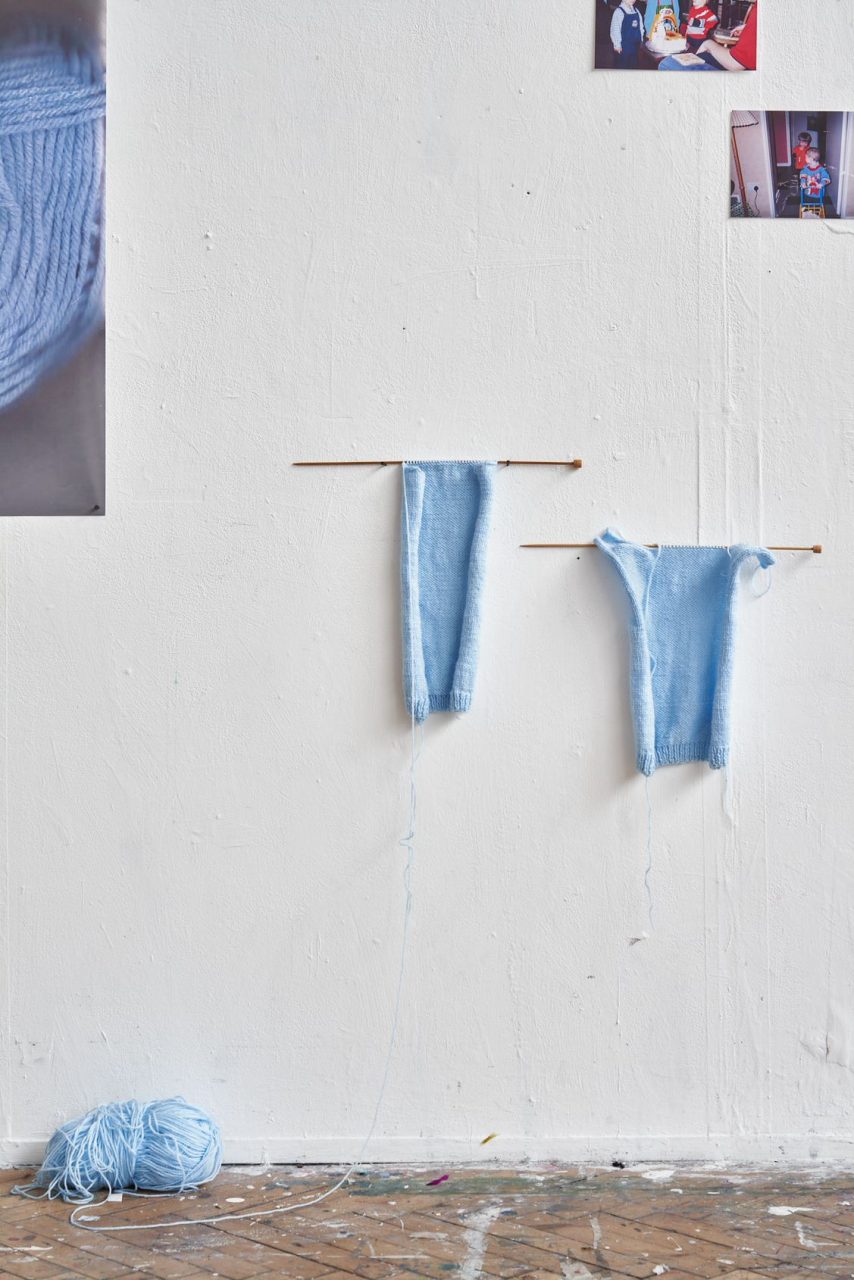 parts of a jumper i started to make with the help of both my Nan & Grandma, helping me with my mistakes or simply knitting in the same room as them