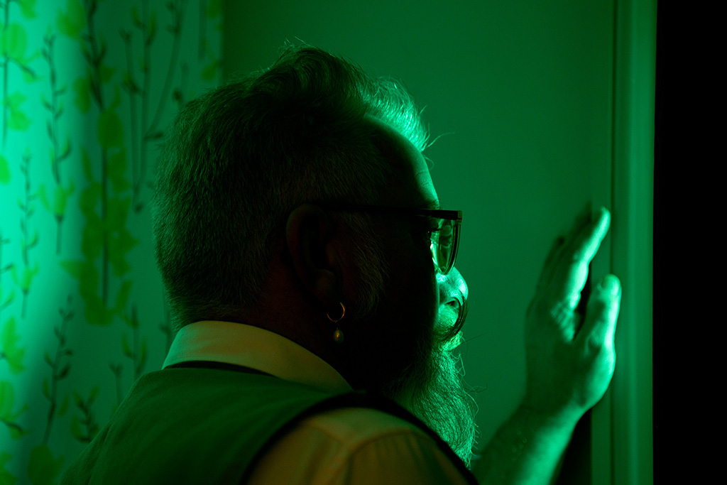 horror hotel room, hotel voyeur, tableau style, short film, moving image, cinematography
